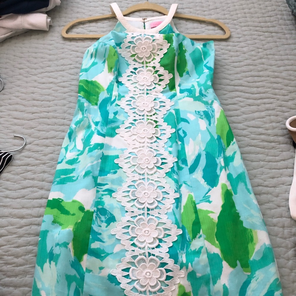 Lilly Pulitzer dress green, blue size 00